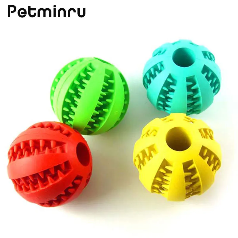 Petminru Pet Dog Toy Interactive Rubber Balls Funning Dog Teeth Chew