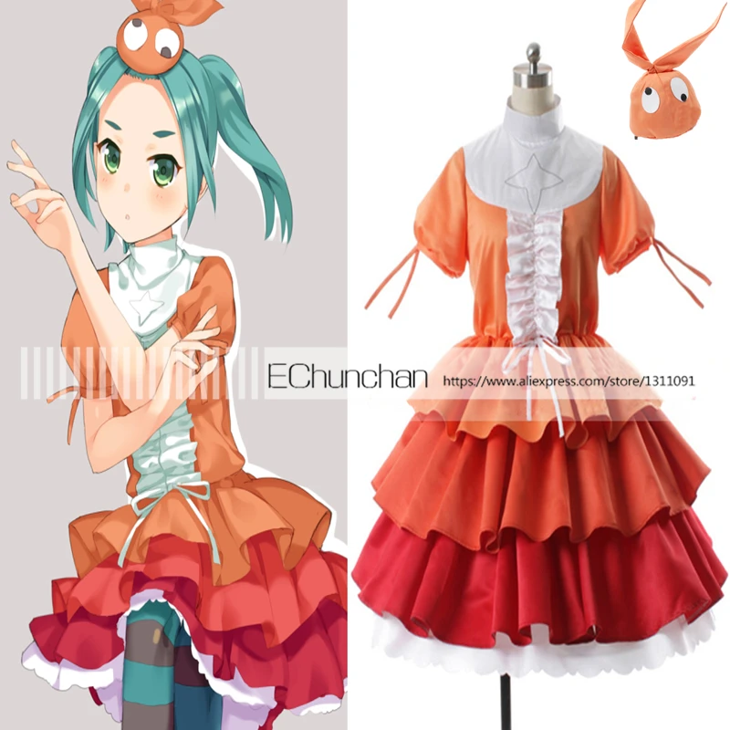 Платье на хеллоуин для девочек женское платье Monogatari Nisemonogatari Yotsugi Ononoki костюм