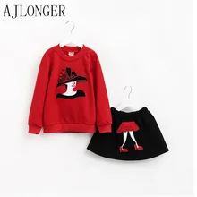 2015 Girl Top+tutu Skirt 2Pcs Set Children Clothing Sets Girls Spring Clothing Kids Clothes Suits 2pcs lot spring autumn baby little girls knitted ruffle skirt suits children kids girl jersey skirt sweater bow tie frillies