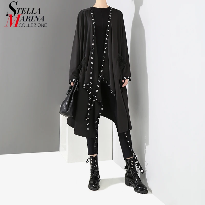 Long black suit jacket for women sale 2018