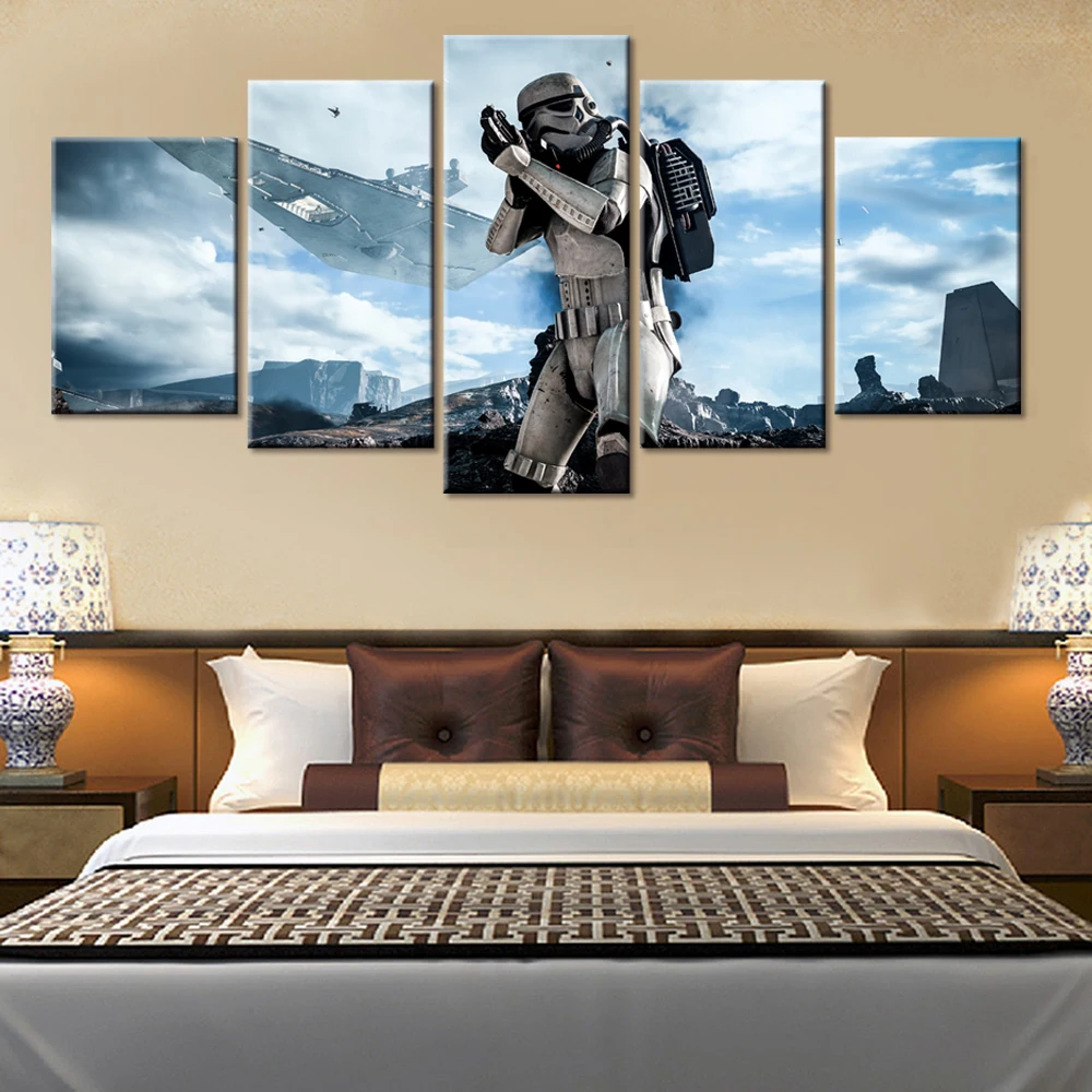 5 Pieces Star Wars Storm Force Modern Home Wall Decor Painting Canvas Art HD Print Picture For | Дом и сад