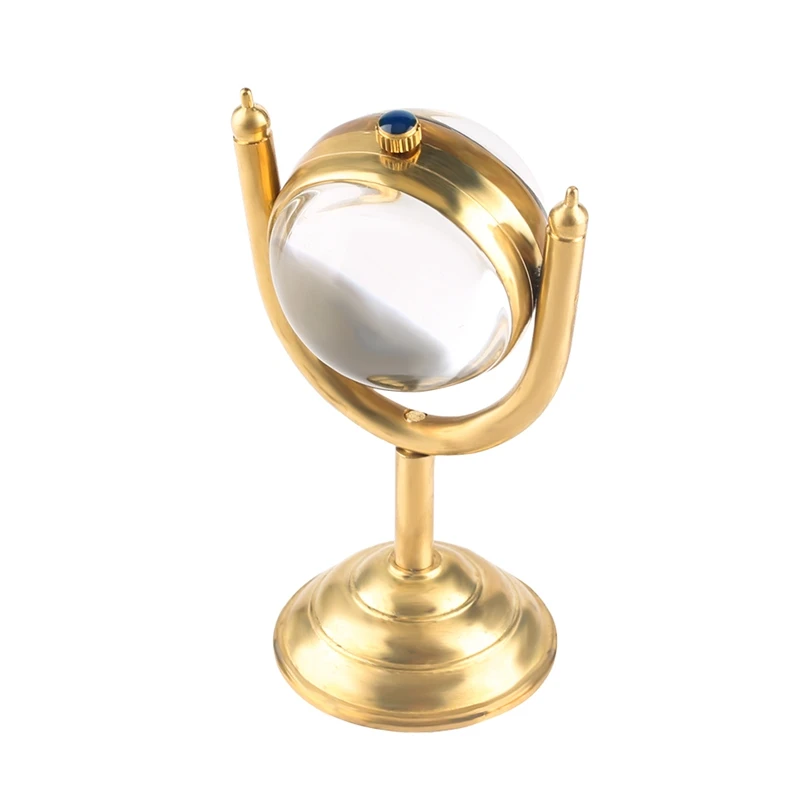 Роскошные спиннинговые золотые призовые Механические карманные часы прозрачный Гладкий Глобус украшение офисного стола как коллекционные