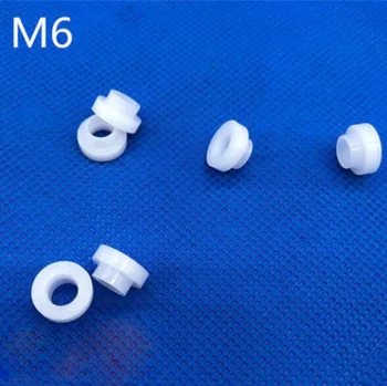 

100pcs M6 ID 12mm OD Nylon washers T-type insulation gasket nylon plastic Transistor gaskets Concave step Nylon casing line