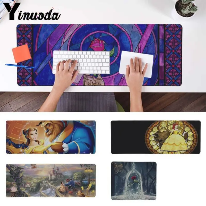 

Yinuoda Your Own Mats Beauty Beast Rose Princess Art High Speed New Mousepad Size for 18x22cm 20x25cm 25x29cm 30x90cm 40x90cm