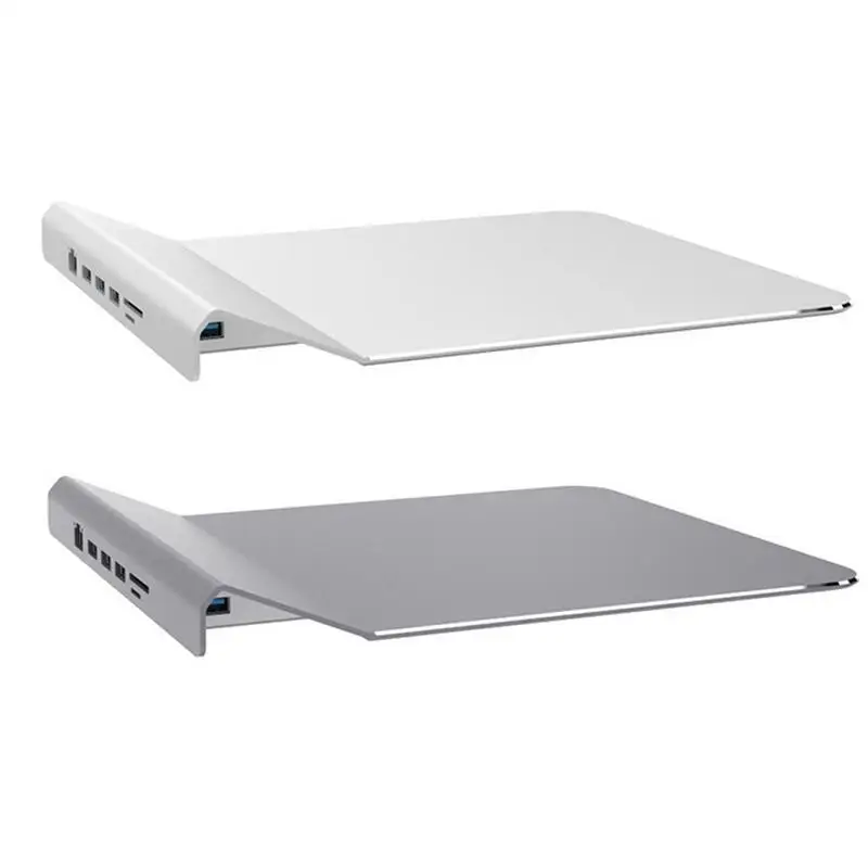 

Multi-functional Aluminium Alloy Mouse Pad 6-In-1 Docking Station USB3.0 Hub Extender For PC Computer Laptop Desktop