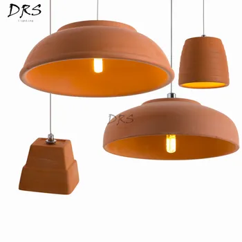 

Personality Ceramic Flower Pendant Lights Kitchen Yellow Soil Creative Dining Room Balcony Simple Modern Lampara Para Comedor