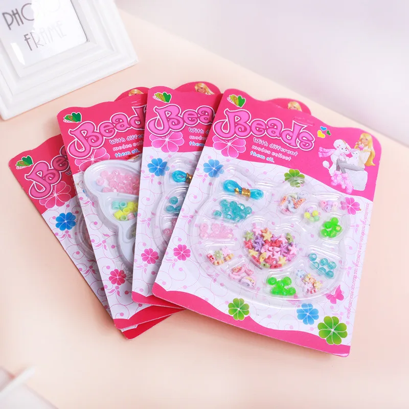 DIY Handmade Beads Toy Children Educational Toy Creativel Arts and Crafts for Girls Bracelets Jewelry Bead Kits Toy Gift Random