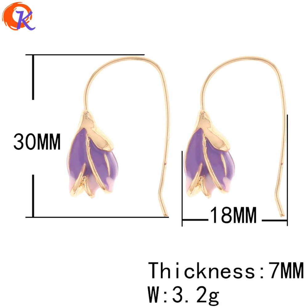 Cordial дизайн 40 шт. мм 18*30 мм ювелирные аксессуары/серьги шпилька/Золотой цветок Форма/цинковый сплав/diy части/ручной работы/серьги выводы