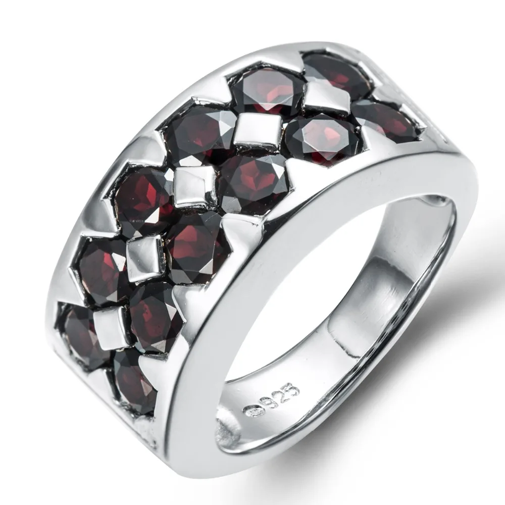 Hutang Natural Black 4.2ct Double Row Round Gemstone Solid 925