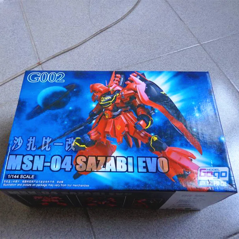 Anime Gaogao 13cm HG 1/144 MSN-04 Sazabi Evo model G002 hot kids toy action figures assembled In Boxed