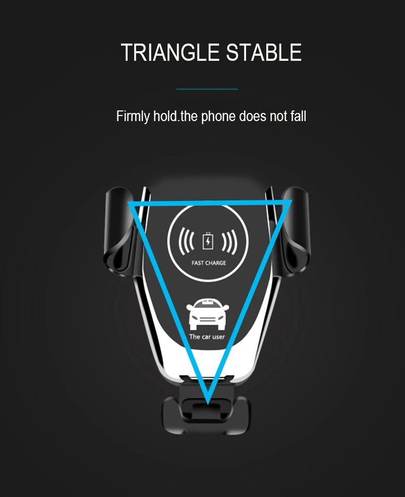 Qi Беспроводной Зарядное устройство автомобиля вентиляционное отверстие тяжести крепление для iPhone X 8 Plus телефон Автомобильный держатель быстро Беспроводной зарядного устройства подставка для samsung