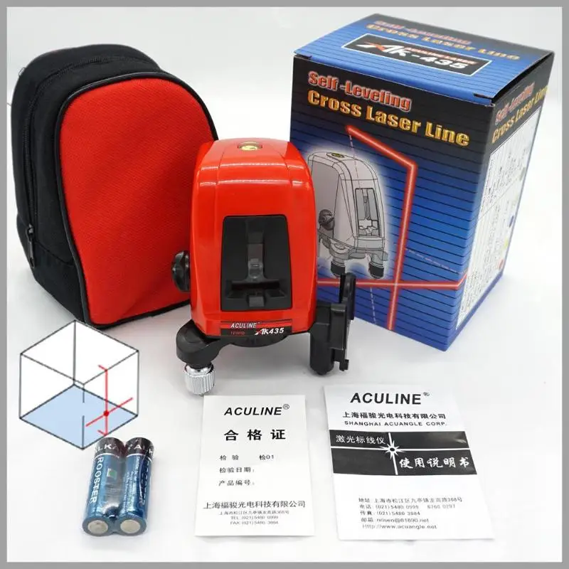 

Laser Level Professional 2 Line 1 Laser 635nm Slash Vertical Horizontal EU Self leveling Cross Lazer Level Measuring Instruments
