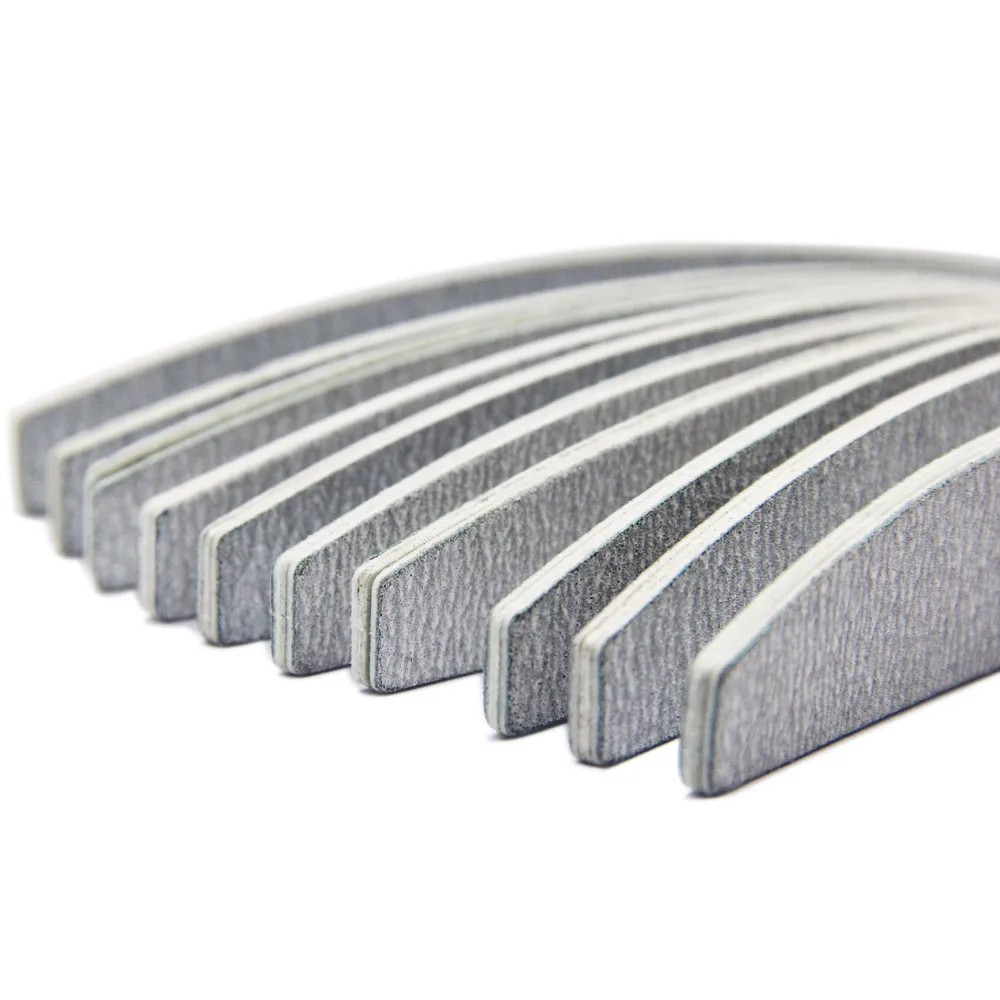 

10 Pieces Gray Buffer Nail File Sandpaper 100/180 Nail Files Instruments Double Sided Sanding Nail Art Tool for Tips Manicure