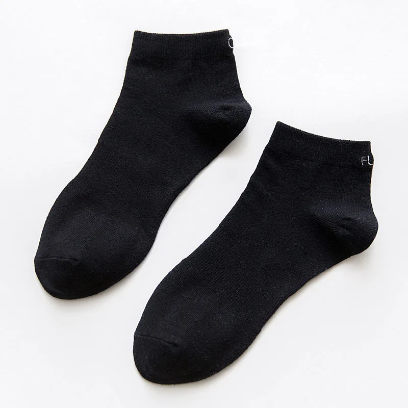Хлопковые однотонные короткие удобные и дышащие носки с надписью, впитывающие пот повседневные мужские Носки с рисунком, лидер продаж, хлопковые носки