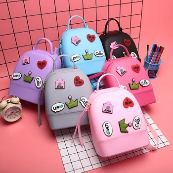 

2019 New Fashion Women Cute Cartoon Silicone Backpack Female Travel Bags Girl School Candy Bag Lady Waterproof jelly Bag