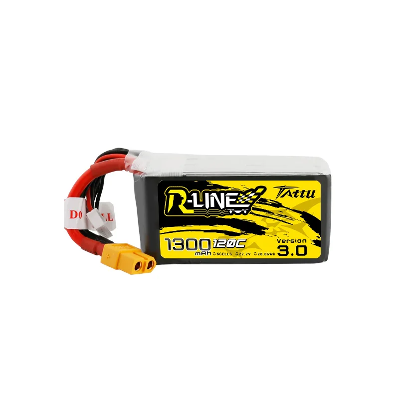 TATTU R-LINE Версия 3,0 1300mAh 120C 22,2 V 6S Lipo батарея XT60 разъем для радиоуправляемого дрона FPV гоночный гонщик