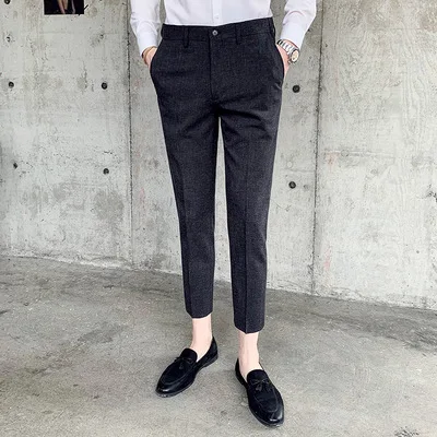 Костюм брюки мужские офисные брюки для мужчин платье брюки длина голеностопного сустава Social Parfum Homme обтягивающий официальный брюки одежда