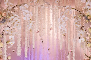 

Customized Thin Vinyl Photography Background Digital-print Floral Photo Backdrop Background Wedding Birthday Ceremony