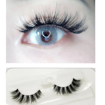 

Mink 3D False Eyelashes Handmade Transparent Stem Natural Long Cross Eyelashes Winged Party Dating Makeup Thick Fake Eyelashes
