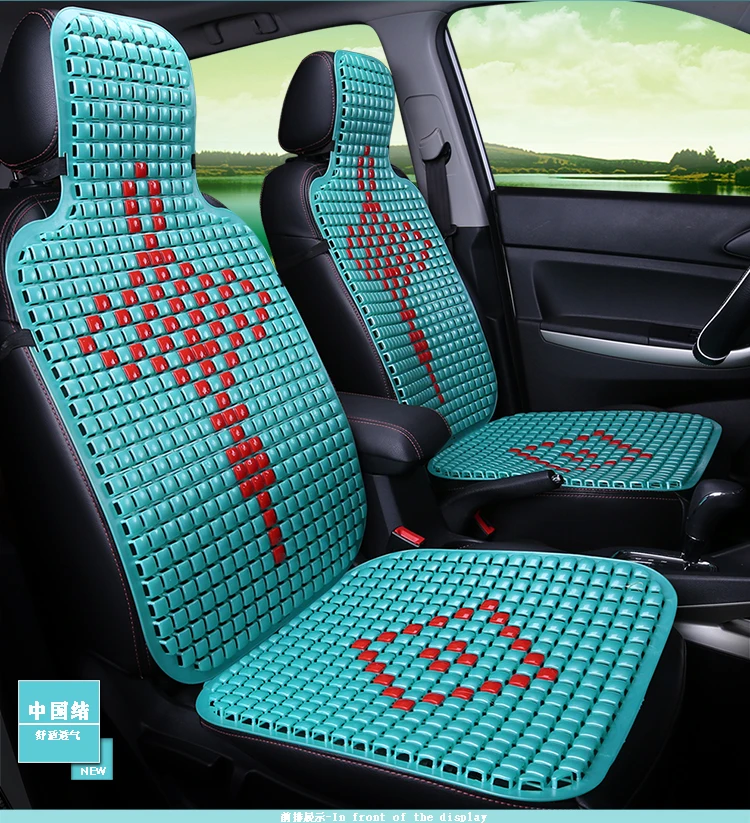 Summer Plastic Breathable Cool Car Chinese knot elements Seat Cushion Auto Minibus Home Chair Cover