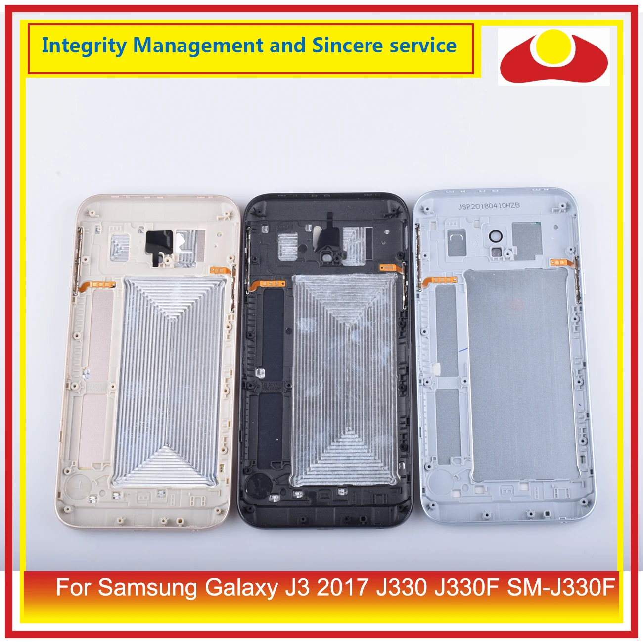 Для Samsung Galaxy J3 J330 J330F SM-J330F корпус батарея Дверь задняя крышка чехол Корпус J330 Замена