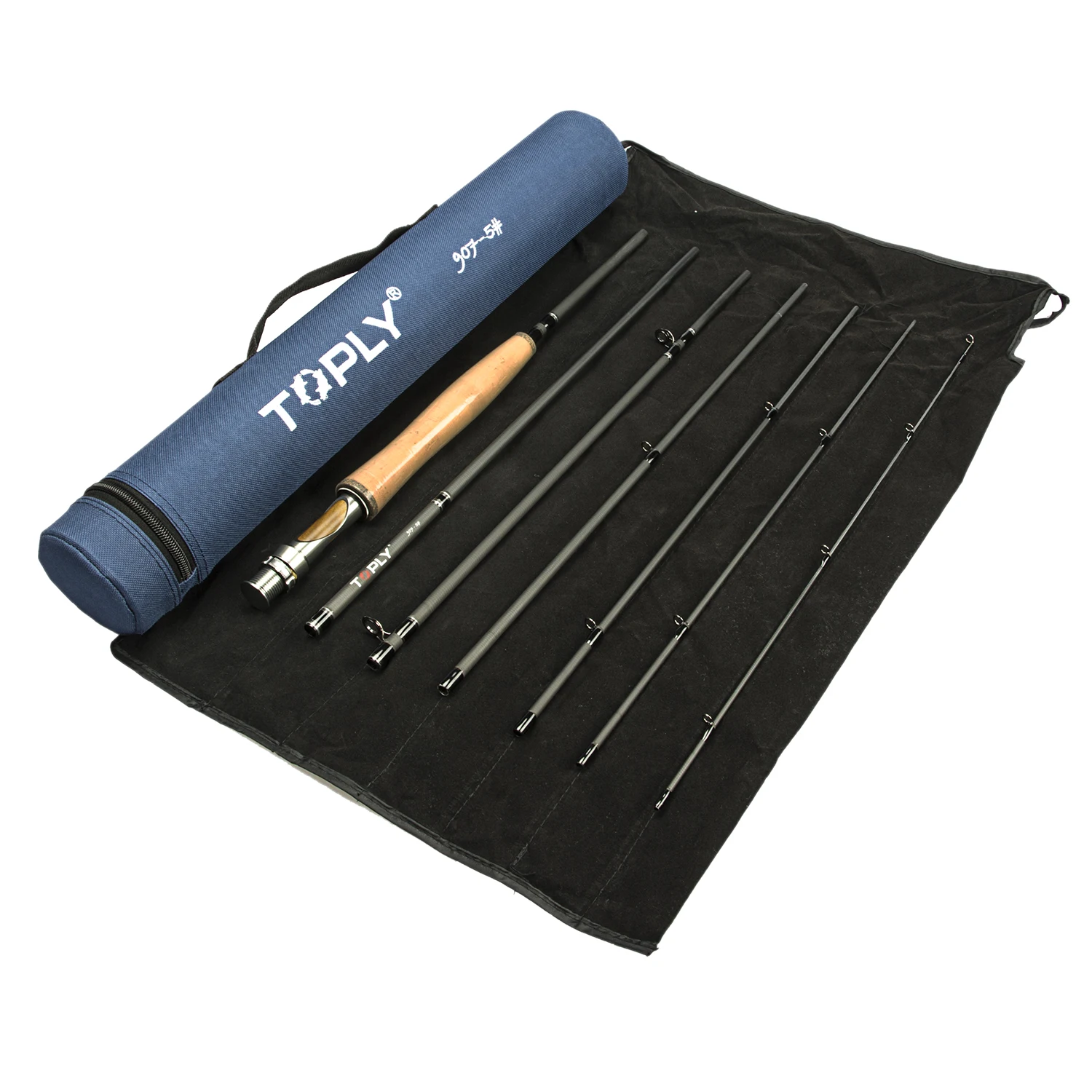 

TOPLY 9FT Fly Fishing Rod Graphite 7 in 1 Sections Rod Carbon Fiber Rod Fast Action Travel Fly Rod