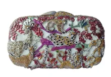 Bling Animal Purses For Women Rhinestone Crystal Clutch Bag