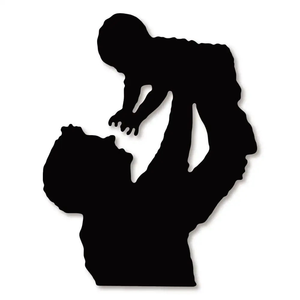 

Hemere Father & Baby Frame Metal Cutting Dies Stencils for DIY Scrapbooking Craft Paper Cards Making Embossing dies