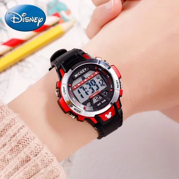 

Children Sport Multifunction 5ATM Waterproof Rubber Digital Calendar Alarm Watches Disney Teen Student Clocks Mickey Hour Gift