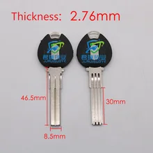 10 шт. х Anti-theft дверь, ключ двойной ряд два слота ключ эмбрион дом ключ замена лезвия Длина 46 мм JF151