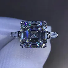 Обручальное кольцо ручной работы, 925 пробы, серебряное кольцо, 6ct Sona cz, обручальное кольцо, кольца для женщин, массивные ювелирные изделия