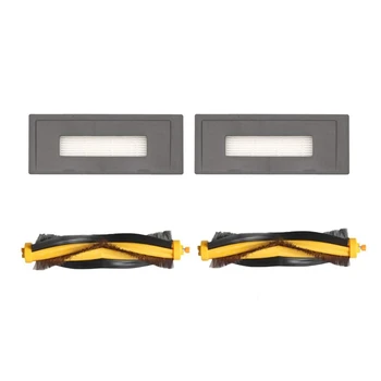 

Replacement Kit Parts Accessories 2 Group Filters & 2 Set Bristle Brush For Ecovacs Deebot Ozmo 930 Vacuum Cleaner