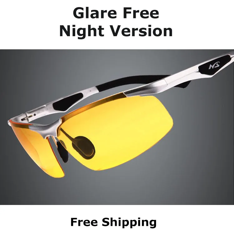 New 2015 Sport Anti Glare Goggles Eyeglasses Polarized Driving Sunglasses Yellow Lens Night