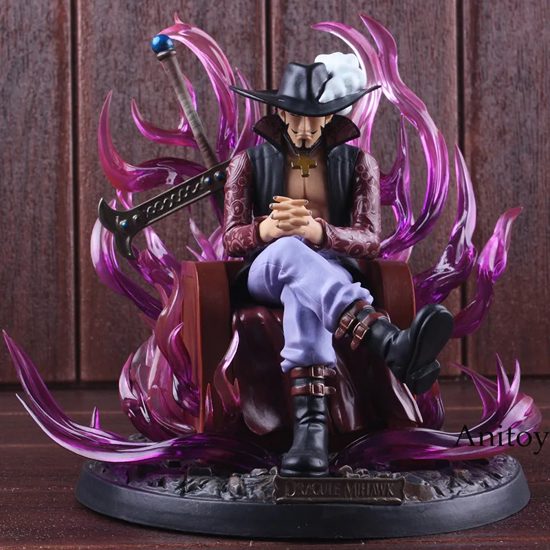 

One Piece Figures Anime Dracule Mihawk One Piece Figure GK Figure PVC Collectible Model Toy 19cm