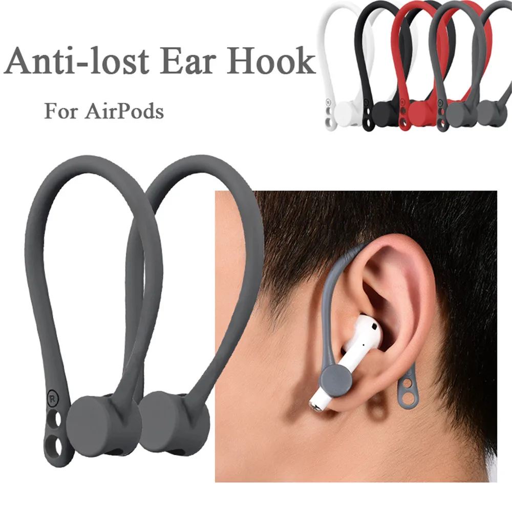Silicone Wireless Earphone AirPods Protective Accessories Protector Earhooks Sports Anti-lost Ear Hook For Apple Case | Электроника