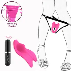 Носимые G-Spot вибрационные Вибратор в трусики секс-игрушки для Женский мастурбатор вагинальный, клиторальный стимулятор беспроводной пульт