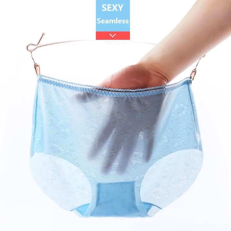 

LANGSHA Summer Underwear Women Seamless Panties Sexy Transparent Briefs New Traceless Panties Invisible Women Lingerie 3PCS/LOT