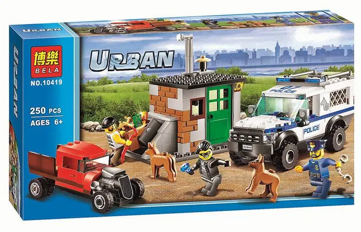 Compatible font b Legoed b font City Minifigures Block Police Dog Unit 60045 Building Bricks BELA