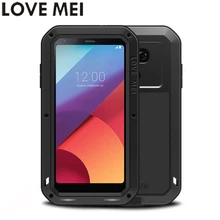 Чехол для LG G6 для LG G6+ G6 плюс противоударный чехол LOVE MEI качество ТПУ и твердого металла задняя крышка и закаленного Стекло телефонные чехлы