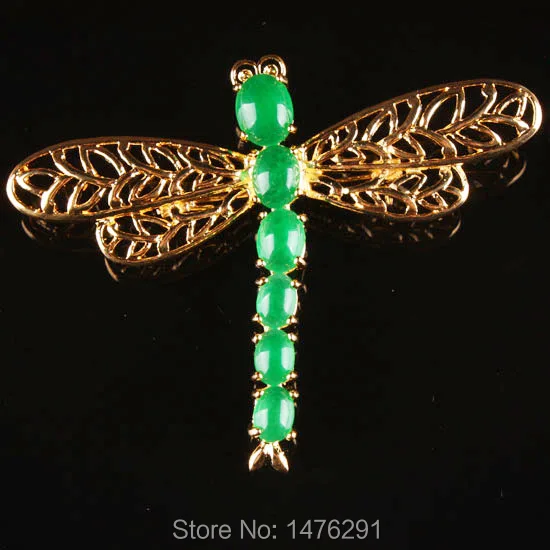 Женская Брошь из искусственного зеленого пистолета Jades Dragonfly 1 шт.|beads brooch|brooches for