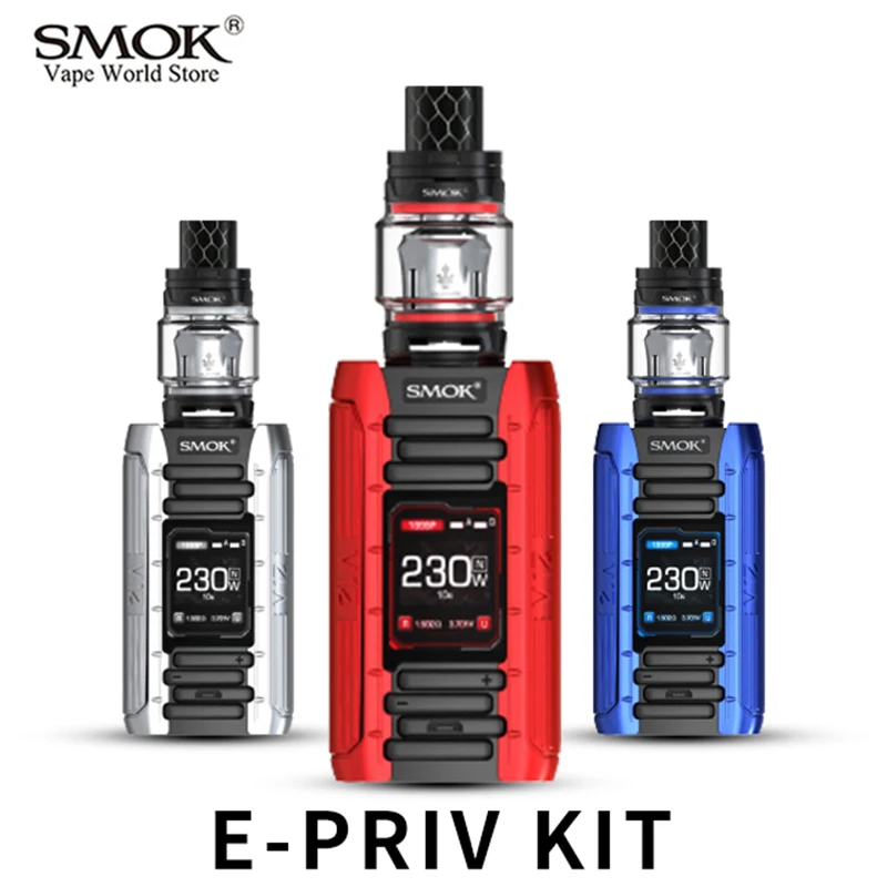 Электронная сигарета Vape SMOK E-PRIV комплект Vaporizador 230 Вт поле Mod с V12 цена бак Cigarro Eletrônico Vaporizador S8068