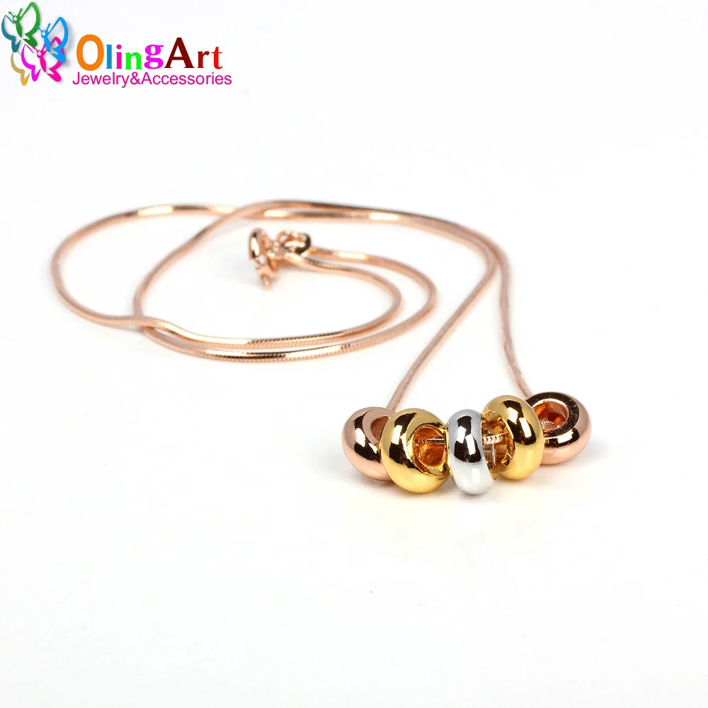 

OlingArt Rose Gold Color Pendant Necklace for Valentine's Day Gift of Love chain elegant brief anti-allergic