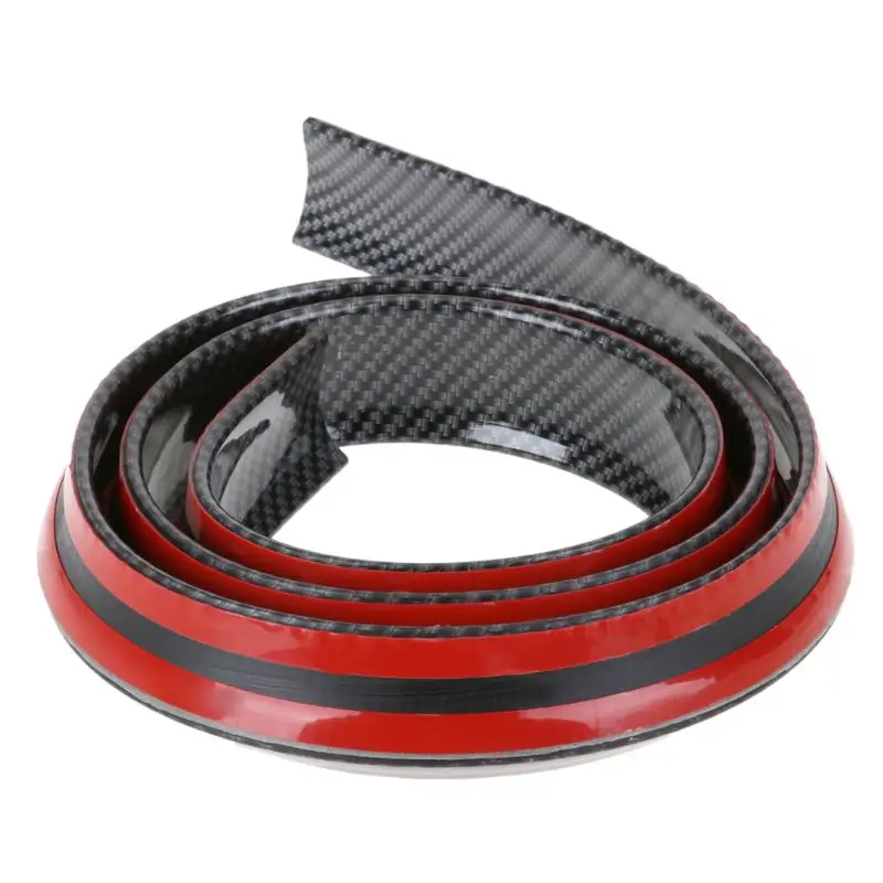 

40mmx1.5m Universal Spoiler Carbon Fiber Soft Rubber Car Rear Exterior Rear Spoiler Kit Bumper Strip Decorate Car-styling
