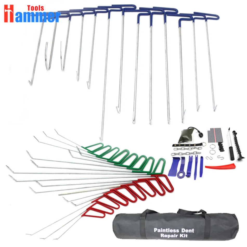 

PDR Tool Hook Rods Paintless Dent Repair Auto Tools Set Automobile Body Car Door