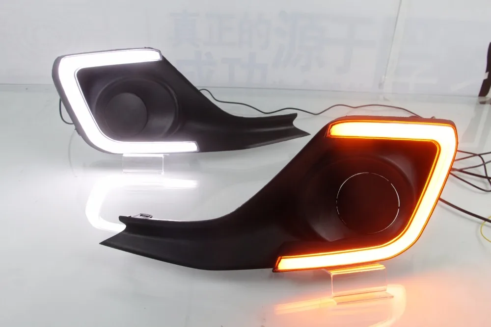 

Qirun led drl daytime running light for Suzuki Swift 2018-2019 with yellow turn signal and wireless control