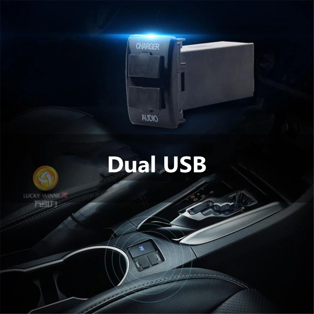 Двойной USB QC3.0 аудио-порт зарядного устройства интерфейс для автомобилей Nissan пустой переключатель отверстие аксессуар 2.4A для мобильного телефона Быстрая зарядка