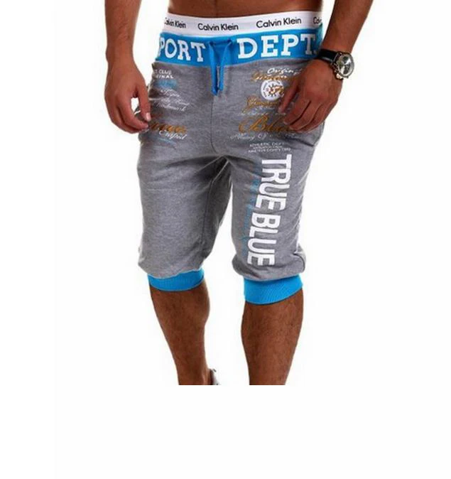 

Jogger 2016 Outdoor Spring/summer Fashion Men Letters printing Sport Casual Hip Hop Running Gym Elastic Waist Cargo Shorts M-XXL