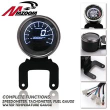 Мотоцикл цифровой одометр спидометр тахометр измеритель уровня топлива индикатор Led многофункциональные мотоциклетные датчики инструменты