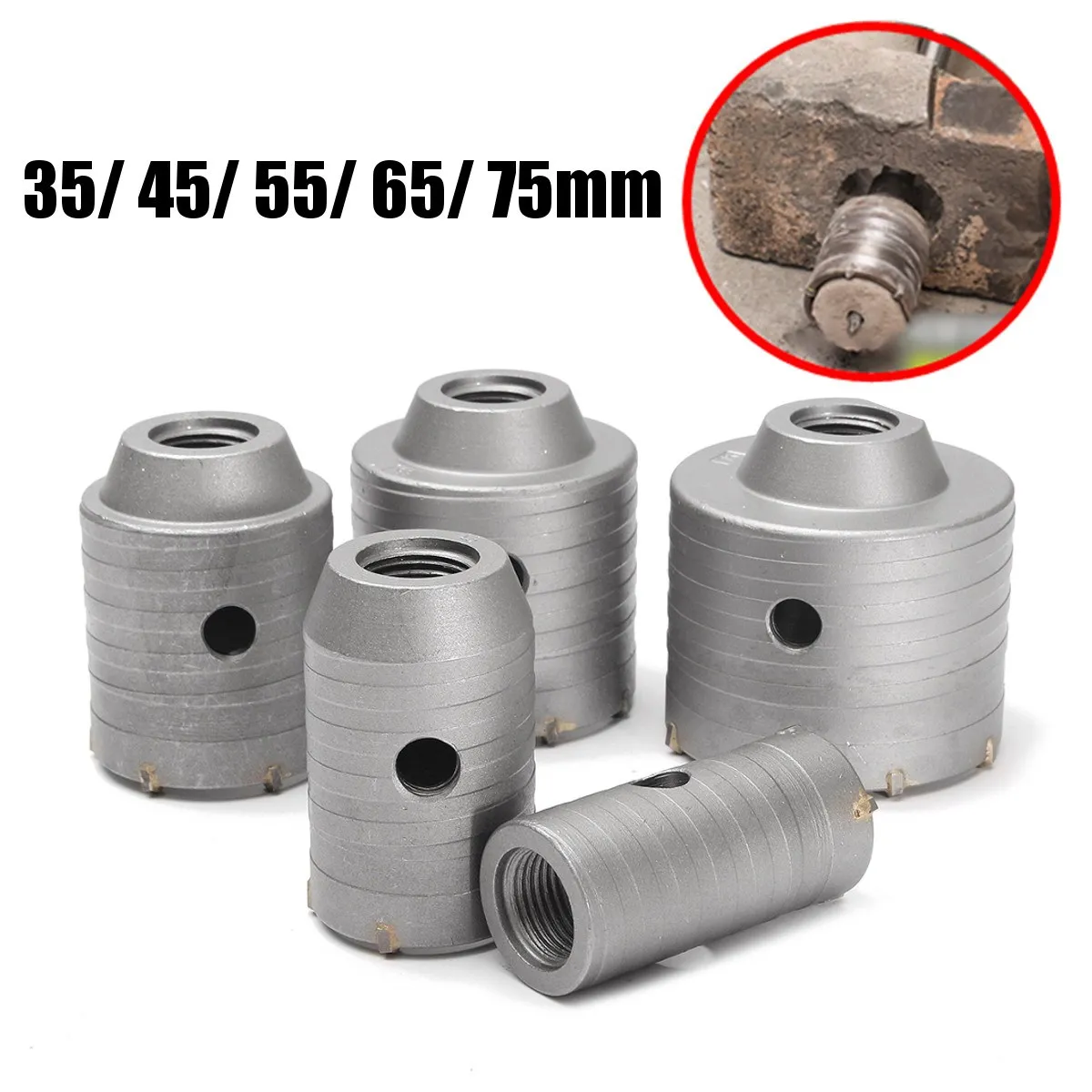 

High Quality 35-75mm Drill Bit Coated Hole Saw Tooth Hole Cutter Metal Brick For Brick Concrete Walls Air Conditioning Openings