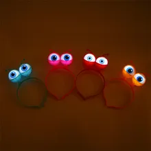 Светодиодный светящийся большой глаз, игрушечные глобусы, окуляр, повязка на голову, Детский Светильник, головные уборы, вечерние, свадебные принадлежности, светящиеся в темноте, игрушки красного и синего цвета